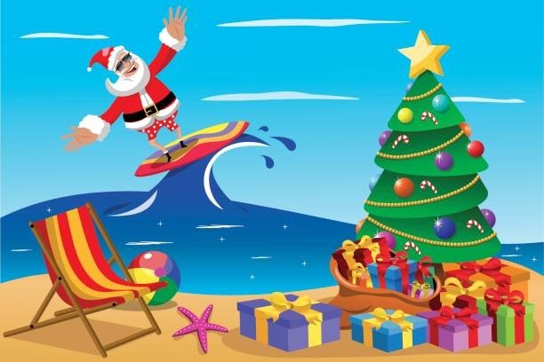 surfing-santa